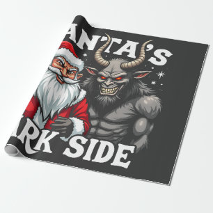 Weihnachts-Dunkle Seite Weihnachtsbäumkrampus Geschenkpapier