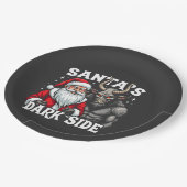 Weihnachts-Dunkle Seite Weihnachtsbäumkrampus Pappteller (Schrägansicht)