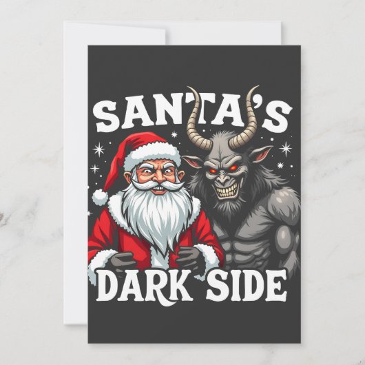 Weihnachts-Dunkle Seite Weihnachtsbäumkrampus Save The Date (Vorderseite)