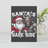 Weihnachts-Dunkle Seite Weihnachtsbäumkrampus Save The Date (Stehend Vorderseite)