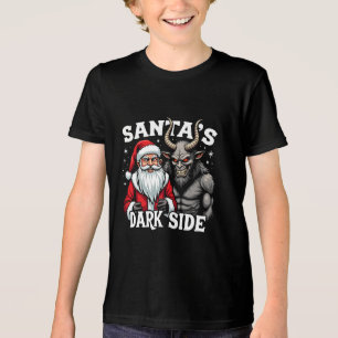 Weihnachts-Dunkle Seite Weihnachtsbäumkrampus Tri-Blend Shirt