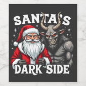 Weihnachts-Dunkle Seite Weihnachtsbäumkrampus Weinetikett (Einzelnes Label)