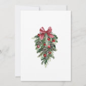 Weihnachts-Dusty Blue Winter Feierliche Hochzeit Save The Date (Rückseite)