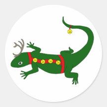 Weihnachts-Echsen-Aufkleber