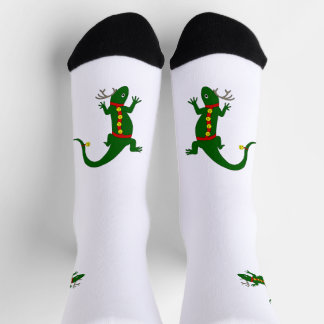 Weihnachts-Echsen-Crew-Socken Socken