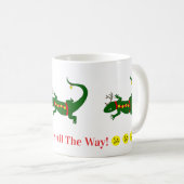 Weihnachts-Echsen-Tasse Kaffeetasse (VorderseiteRechts)