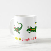 Weihnachts-Echsen-Tasse Kaffeetasse (Vorderseite Links)