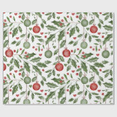 Weihnachts Efeu Geschenkpapier (Flach)
