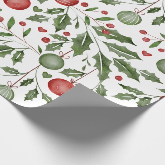 Weihnachts Efeu Geschenkpapier (Ecke)