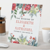 Weihnachts-Ehepaare begrüßen Sockelschild (In Situ)