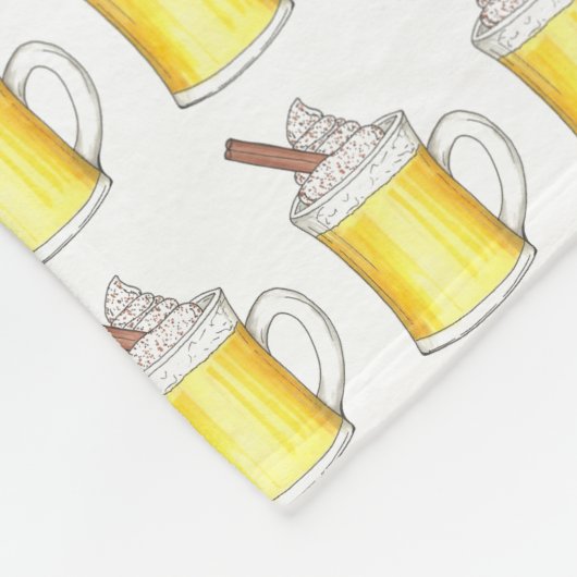 Weihnachts-Ei Gng Wintergetränke Fleecedecke (Ecke)