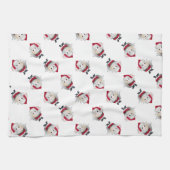 Weihnachts-Ei-Santa Geschirrtuch (Horizontal)