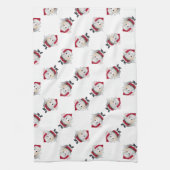 Weihnachts-Ei-Santa Geschirrtuch (Vertikal)