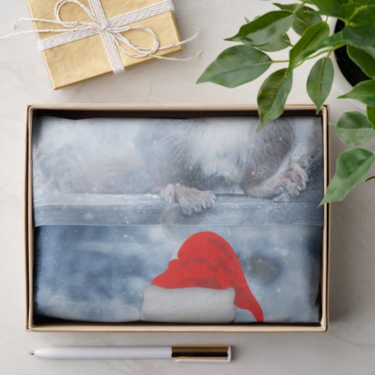 Weihnachts-Eichhörnchen Dekoupage Handwerk oder Seidenpapier (Geschenk)