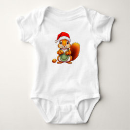 Weihnachts-Eichhörnchen – Festtagsdesign für Babys Baby Strampler