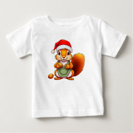 Weihnachts-Eichhörnchen – Festtagsdesign für Babys Baby T-shirt