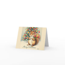 Weihnachts-Eichhörnchen-Grußkarte - Innen leer