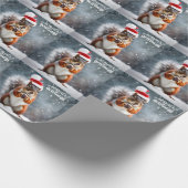 Weihnachts-Eichhörnchen mit Pinecone Geschenkpapier (Ecke)