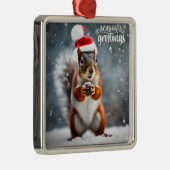Weihnachts-Eichhörnchen mit Pinecone Ornament Aus Metall (Rechts)