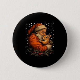 Weihnachts-Eichhörnchen und Weihnachtsmann Waldtie Button