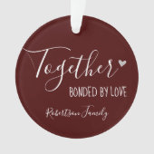 Weihnachts-Ein-Foto gemeinsam gekrönt von Liebe Ornament (Vorderseite)