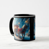 Weihnachts-Ein-Pferd und Carraige Tasse (Vorderseite Links)