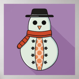 Weihnachts ein Schneemann Poster