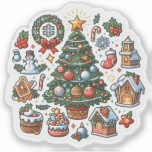 Weihnachts einfach aufkleber