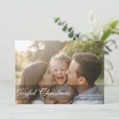 Weihnachts-Einfache Familiengrüße-Karte Feiertagskarte (Stehend Vorderseite)