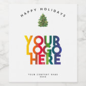 Weihnachts-Einfache Firmenlogos Vintage Weihnachts Weinetikett (Einzelnes Label)