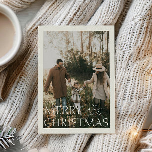 Weihnachts-Einfachheit Foto Weihnachtskarte Feiertagskarte