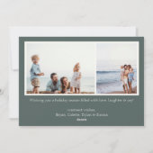 Weihnachts-Einfachheit Foto Weihnachtskarte Feiertagskarte (Rückseite)