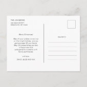 Weihnachts-einfarbige Winterlandschaft Non-Foto Postkarte (Rückseite)