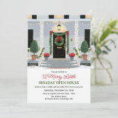 Weihnachts-Eingangstür Open House Einladung (Stehend Vorderseite)