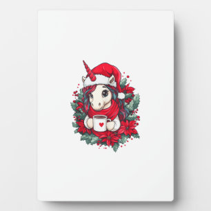 Weihnachts-Einhorn-Dekor Mädchen Jungen Kinder Wei Fotoplatte