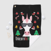 Weihnachts Einhorn Golfhandtuch (Insitu)