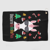 Weihnachts Einhorn Golfhandtuch (Horizontal)