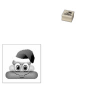 Weihnachts-Einhorn kackte Emoji Gummistempel (Stempel)