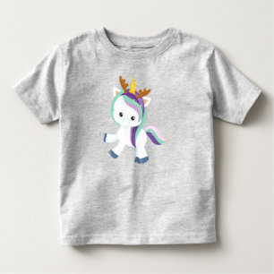 Weihnachts-Einhorn, Niedliches Einhorn, Antler, We Kleinkind T-shirt