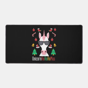 Weihnachts Einhorn Schreibtischunterlage