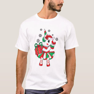 Weihnachts-Einhorn-Spaß-Mädchen-Kinder-Schneeflock T-Shirt