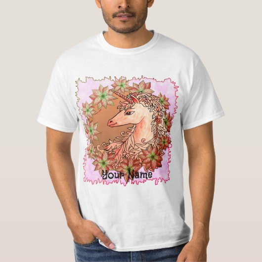 Weihnachts-Einhorn-T - Shirt (Vorderseite)
