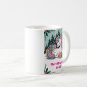 Weihnachts-Einhorn-Tasse Kaffeetasse (VorderseiteRechts)