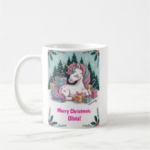 Weihnachts-Einhorn-Tasse