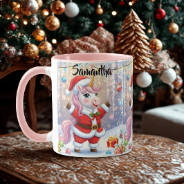 Weihnachts-Einhorn-Tasse Tasse