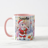 Weihnachts-Einhorn-Tasse Tasse (Links)