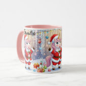 Weihnachts-Einhorn-Tasse Tasse (Vorderseite Links)