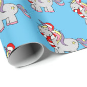 Weihnachts-Einhorn-Umschlagpapier Geschenkpapier (Rolleneckpunkt)