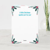 Weihnachts-Einhornkarte Karte (Rückseite)