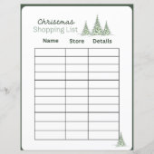 Weihnachts-Einkaufsliste-Seite (Vorderseite)
